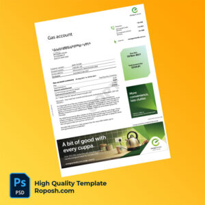 Australia EnergyAustralia Editable Gas Bill Template in Word and PDF formats