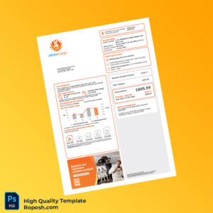 Australia Alinta Energy Editable Utility Bill Template in Word and PDF formats 2 page
