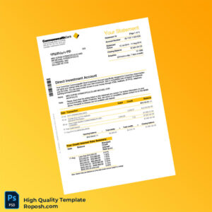 Australia Commonwealth Bank Statement Template in Word and PDF formats Australia Commonwealth Bank Statement Template in Word and PDF formats