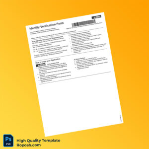 Australia Editable Identity Verification Template in Word and PDF formats 2 page