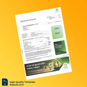 Australia EnergyAustralia Editable Electricity Bill Template in Word and PDF formats