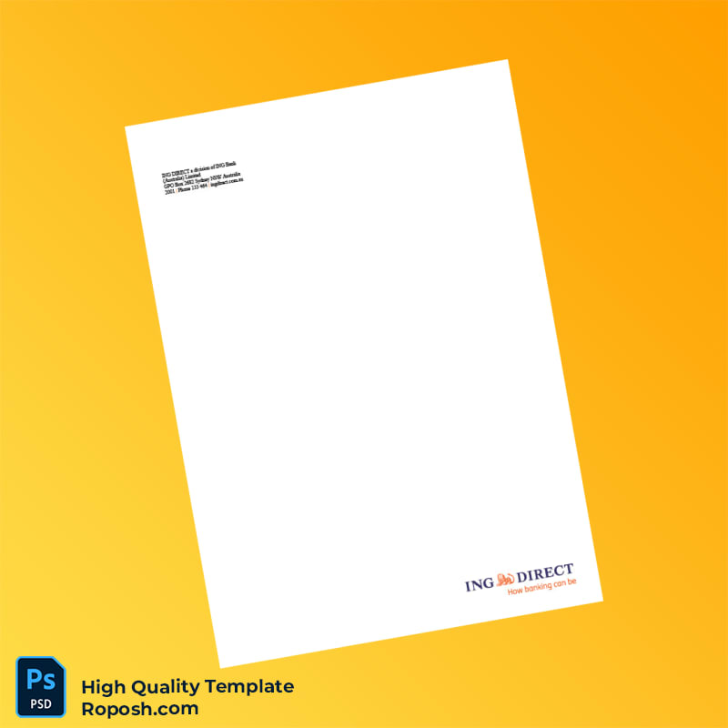 Australia ING Bank Statement Template in Word and PDF formats 3 page Australia ING Bank Statement Template in Word and PDF formats 3 page