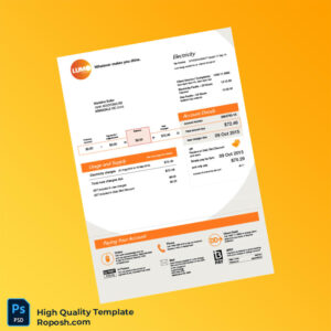 Australia Lumo Energy Editable Electricity Bill Template in Word and PDF formats 2 page