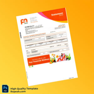 Australia PNB Bank Statement Template in Word and PDF formats