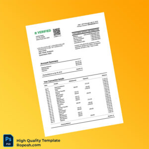Australia Verified Bank Bank Statement Template in Word and PDF formats