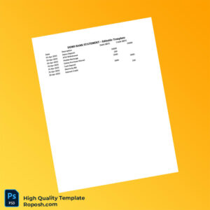 Bangladesh Editable Bank Statement Template in Word and PDF formats 2 page Bangladesh Editable Bank Statement Template in Word and PDF formats 2 page