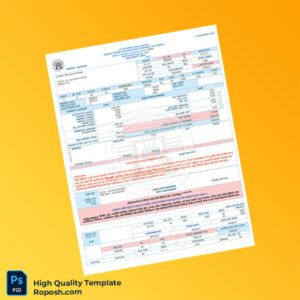 Bangladesh Editable Utility Bill Template in Word and PDF formats