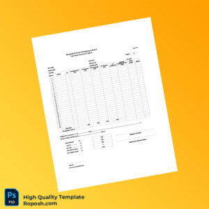 Bangladesh Power Development Board Editable Daily Collection Sheet DCS Template in Word and PDF formats