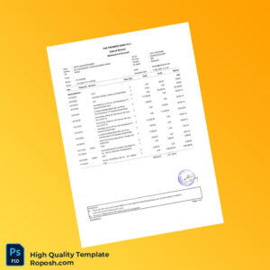 Bangladesh Premier Bank Bank Statement Template in Word and PDF formats