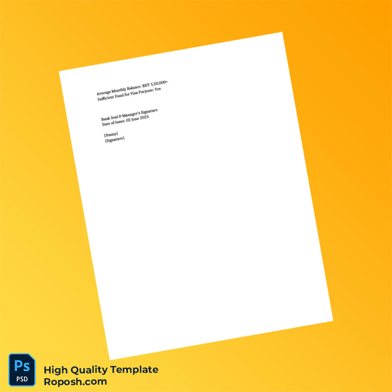 Bangladesh Pubali Bank Limited Bank Statement Template in Word and PDF formats 2 page Bangladesh Pubali Bank Limited Bank Statement Template in Word and PDF formats 2 page