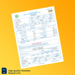 Bangladesh Sonali Bank Editable Utility Bill Template in Word and PDF formats