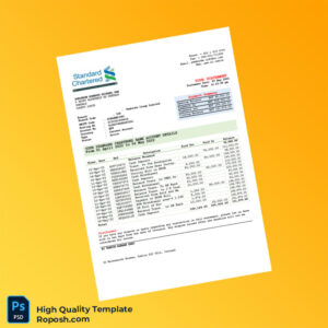Bangladesh Standard Chartered Bank Editable Transaction Account Template in Word and PDF formats Bangladesh Standard Chartered Bank Editable Transaction Account Template in Word and PDF formats