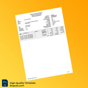 Bangladesh United Commercial Bank Bank Statement Template in Word and PDF formats Bangladesh United Commercial Bank Bank Statement Template in Word and PDF formats