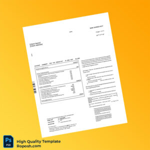 Bank Account Statement Template in Word and PDF formats 4 page