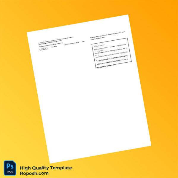 Bank Account Statement Template in Word and PDF formats 4 page