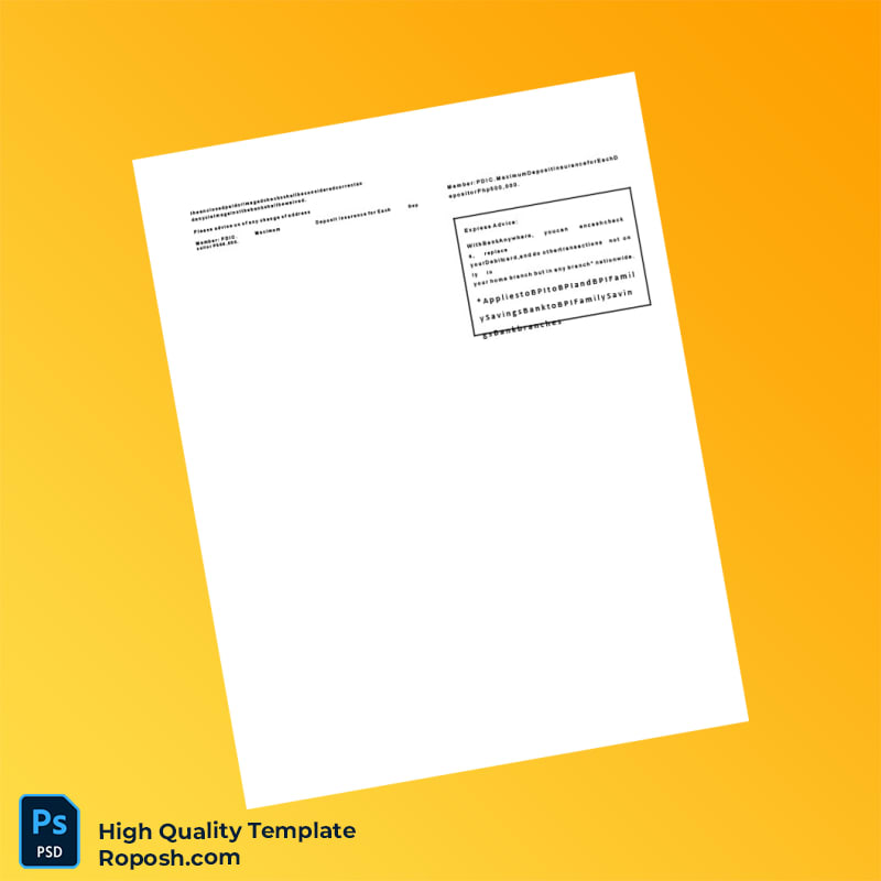 Bank Account Statement Template in Word and PDF formats 4 page Bank Account Statement Template in Word and PDF formats 4 page