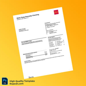 Bank Statement 1130 Template in Word and PDF formats 8 page
