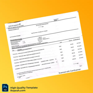 Bank Statement PDF Template in Word and PDF formats 7 page