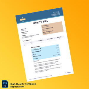 Bauchi Editable Utility Bill Template in Word and PDF formats
