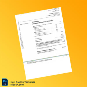 Belgium Electrabel Customer Solutions Editable Utility Bill Template in Word and PDF formats