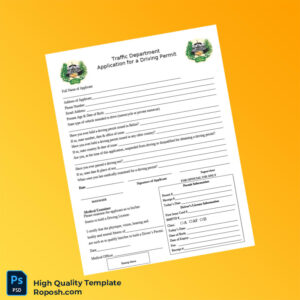 Belize Editable Application For Permit Template in Word and PDF formats 2 page
