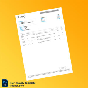 Bulgaria iCard Bank Statement Template in Word and PDF formats
