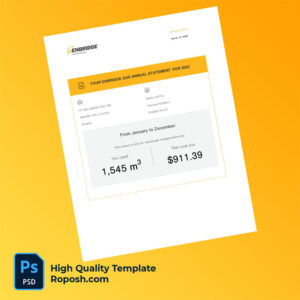 Canada Enbridge Gas Inc Editable Gas Bill Template in Word and PDF formats
