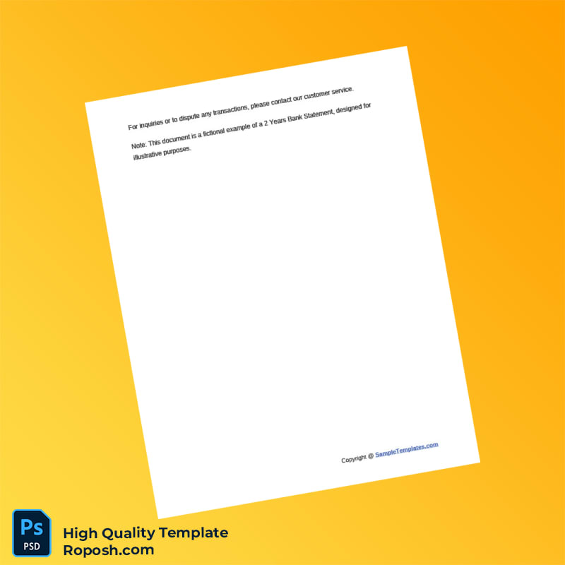 Canada Bank of Canada Bank Statement Template in Word and PDF formats 2 page Canada Bank of Canada Bank Statement Template in Word and PDF formats 2 page