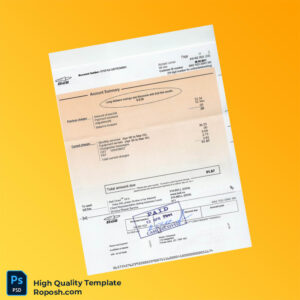 Canada Bell Editable Utility Bill Template in Word and PDF formats