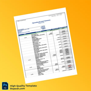 Canada CIBC Business Account Statement Template in Word and PDF formats 4 page