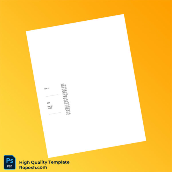 Canada Chequing Account Statement Template in Word and PDF formats 2 page