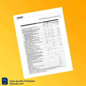 Canada Editable Identity Document Table Template in Word and PDF formats Canada Editable Identity Document Table Template in Word and PDF formats