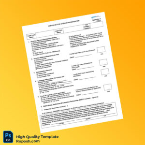 Canada Editable Registration Checklist Template in Word and PDF formats