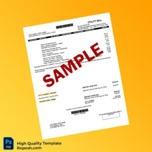 Canada Editable Water Bill Template in Word and PDF formats