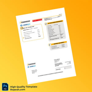 Canada Enbridge Editable Gas Bill Template in Word and PDF formats