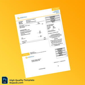 Canada Fortis BC Editable Electricity Bill Template in Word and PDF formats