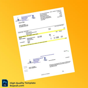 Canada Kitchener Utilities Editable Utility Bill Template in Word and PDF formats 2 page