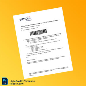 Canada Simpli Financial Editable Identity Verification Instructions Template in Word and PDF formats
