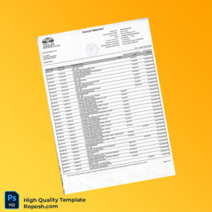 Country_ Bank_Issuer_ Document Type_ Business Bank Statement Editable Business Bank Statement Template in Word and PDF formats 8 page