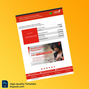 Country_ Bank_Issuer_ UBA Document Type_ Bank Statement Editable Bank Statement Template in Word and PDF formats 6 page