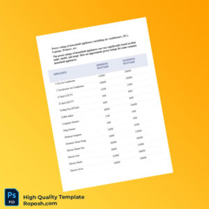 Editable Electricity Bill Template in Word and PDF formats 8 page