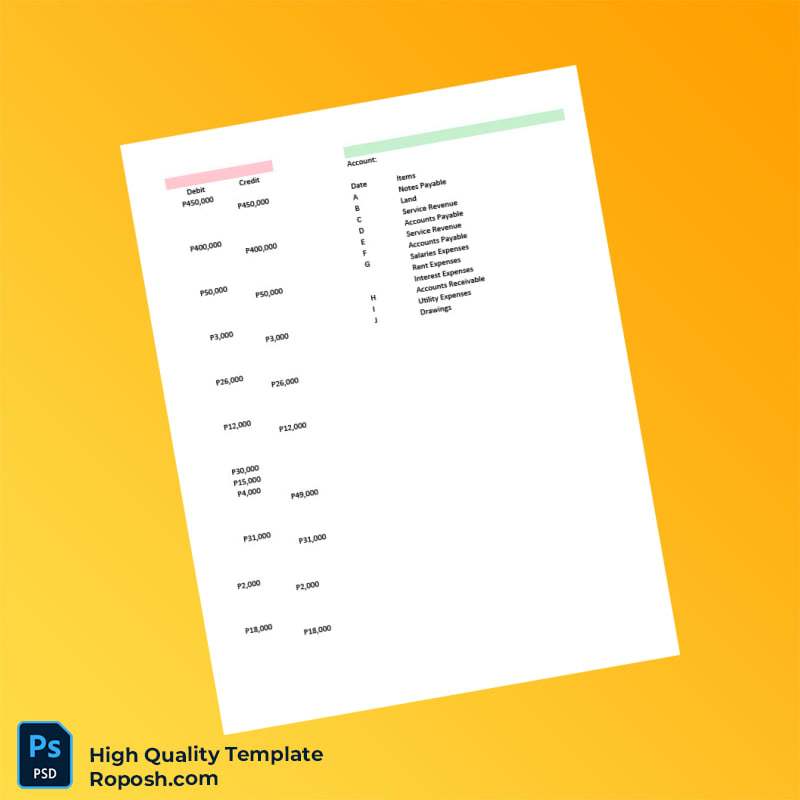 Editable General Journal General Ledger Template in Word and PDF formats 3 page Editable General Journal General Ledger Template in Word and PDF formats 3 page