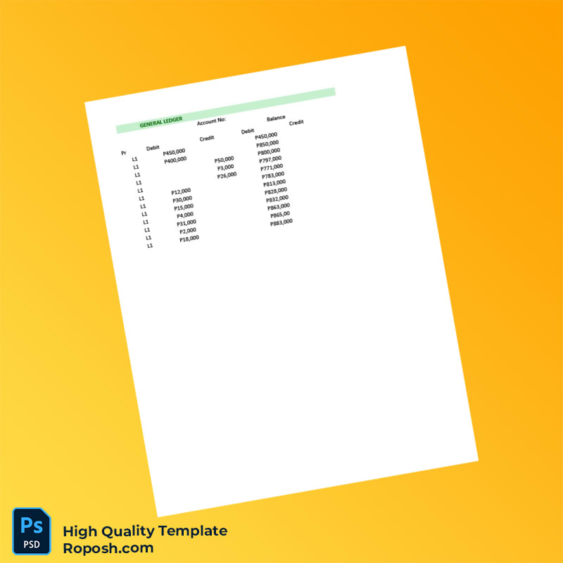 Editable General Journal General Ledger Template in Word and PDF formats 3 page Editable General Journal General Ledger Template in Word and PDF formats 3 page