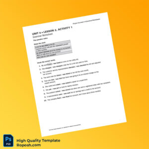 Editable Grammar Worksheet Template in Word and PDF formats Editable Grammar Worksheet Template in Word and PDF formats