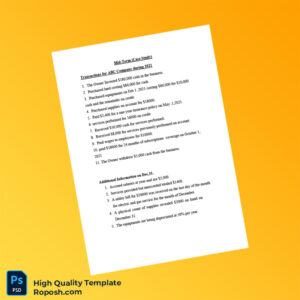 Editable Mid Term Exam Template in Word and PDF formats