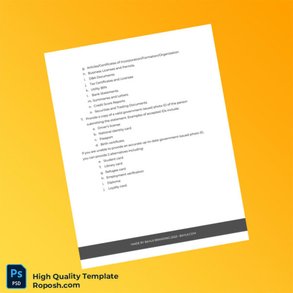 Editable Signed Statement Template in Word and PDF formats 3 page