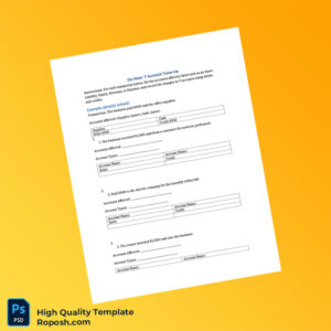 Editable T Account Refresher Do Now Template in Word and PDF formats 2 page Editable T Account Refresher Do Now Template in Word and PDF formats 2 page