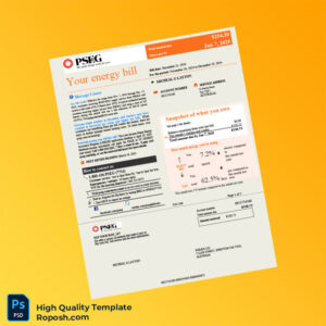 Editable Utility Bill Template in Word and PDF formats 7 page