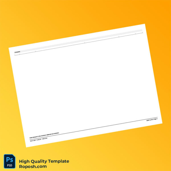 Egypt QNB Bank Statement Template in Word and PDF formats 4 page
