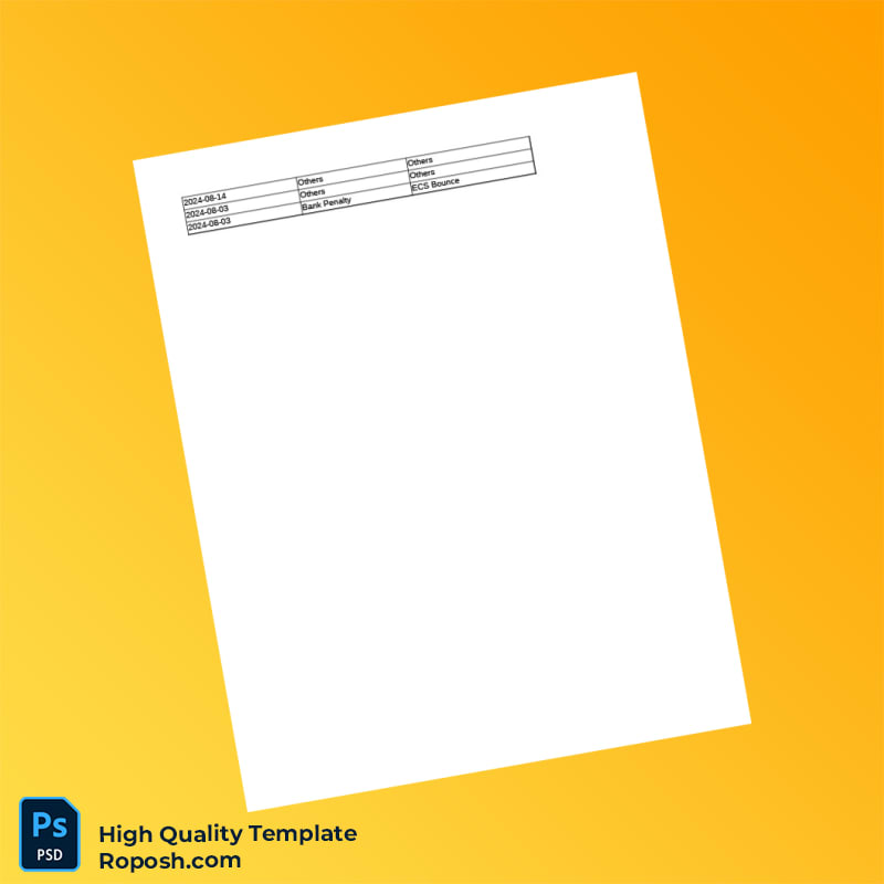 Empty Consolidated Bank Statement Template in Word and PDF formats 6 page Empty Consolidated Bank Statement Template in Word and PDF formats 6 page